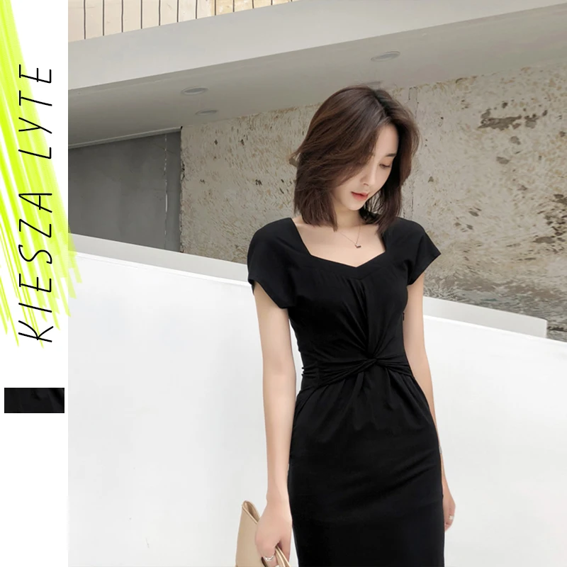 Женское винтажное платье с поясом v образным вырезом и коротким рукавом