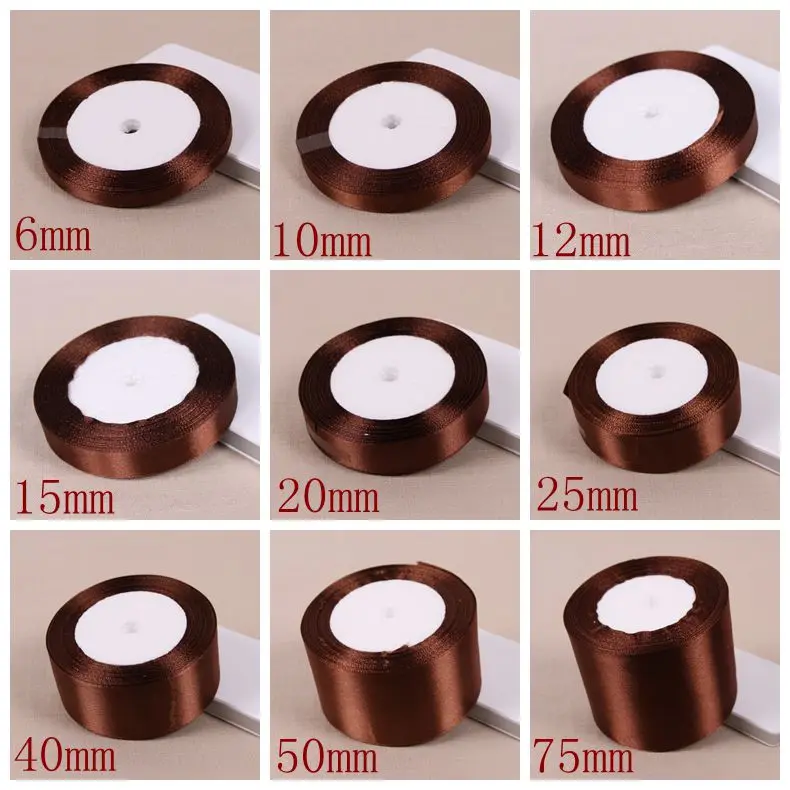 25 ярдов/рулон атласная лента для упаковки подарков | Дом и сад