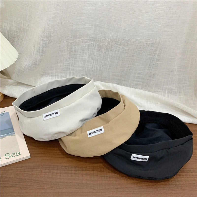 Берет Foux летние женские шапки с тонкими буквенными нашивками Регулируемая