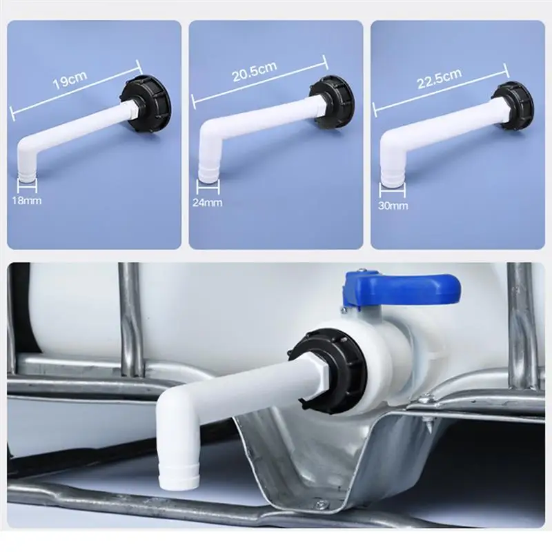 

IBC Tank Adapter Garden Hose Faucet Extender Connector Water Tank Adapter Accessories 1/2in 3/4in 1in