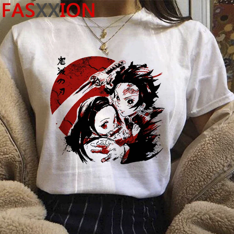 

Футболка Kimetsu No Yaiba с изображением рассекающего демонов, Мужская Уличная одежда, повседневная футболка tumblr в японском стиле, лето 2021, женские футболки с графическим рисунком