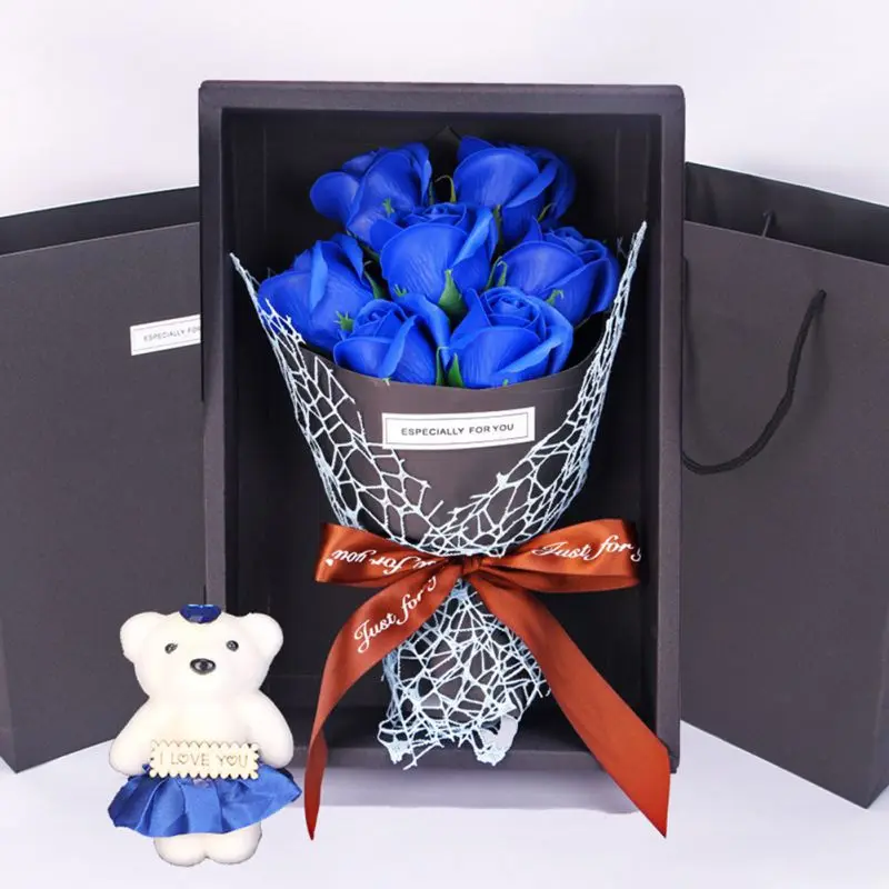 

High Quality Handmade Rose Bouquet Soap Flower Valentine's Day Christmas Hot