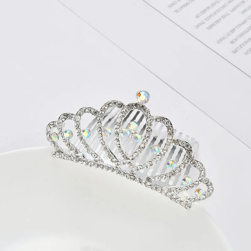 1 шт./лот Золотой горный хрусталь корона для Девочки повязка на голову вечеринка