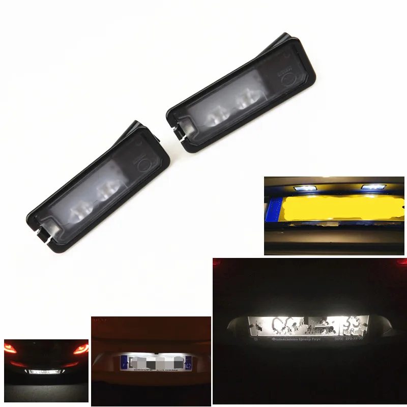 2Pcs LED License Number Plate Light Car 12V Led Lamp For Golf 7 MK7 Cabrio Passat B7 3C EOS CC Polo 6R Scirocco Beetle Amarok | Автомобили