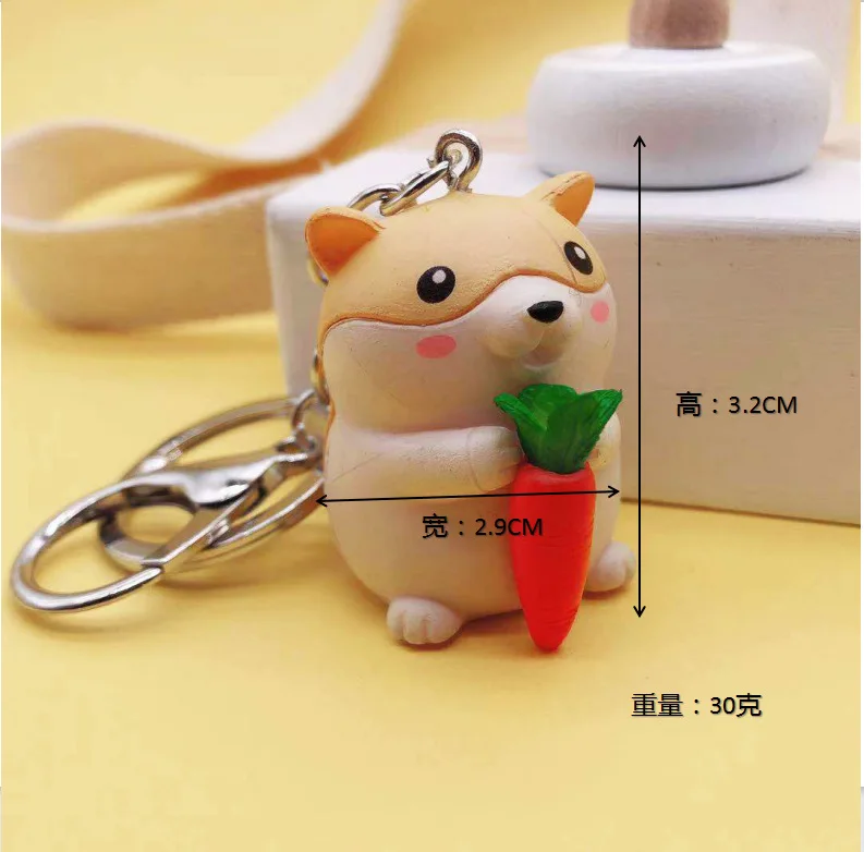 Cartoon animation creative PVC cute ground rat keychain ladies bags men mobile phone car pendant small gifts