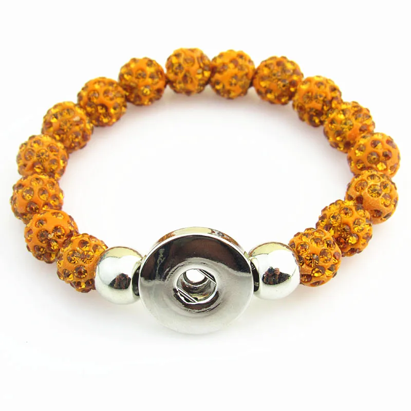 Эластичный браслет ручной работы сделай сам зеркальные бусины застежка кнопка