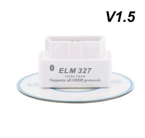 Диагностика автомобиля elm327 v1.5 OBD mini ELM327 V1.5 Bluetooth OBD2 V2.1 Авто сканер OBDII 2 автомобилей ELM 327 Тестер диагностический инструмент для Android для Windows symbian - Цвет: V1.5 WHITE