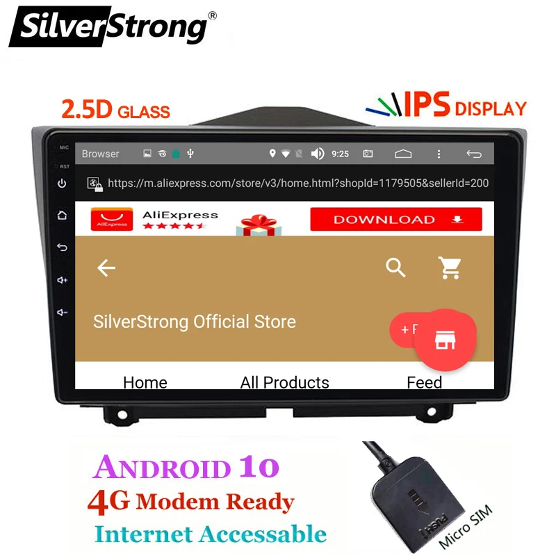 SilverStrong 2din IPS 2.5D автомобильный Lada Granta Android10.0 GPS GRANTA 2016 2017 2014 2015 2013 2018 магнитофон |