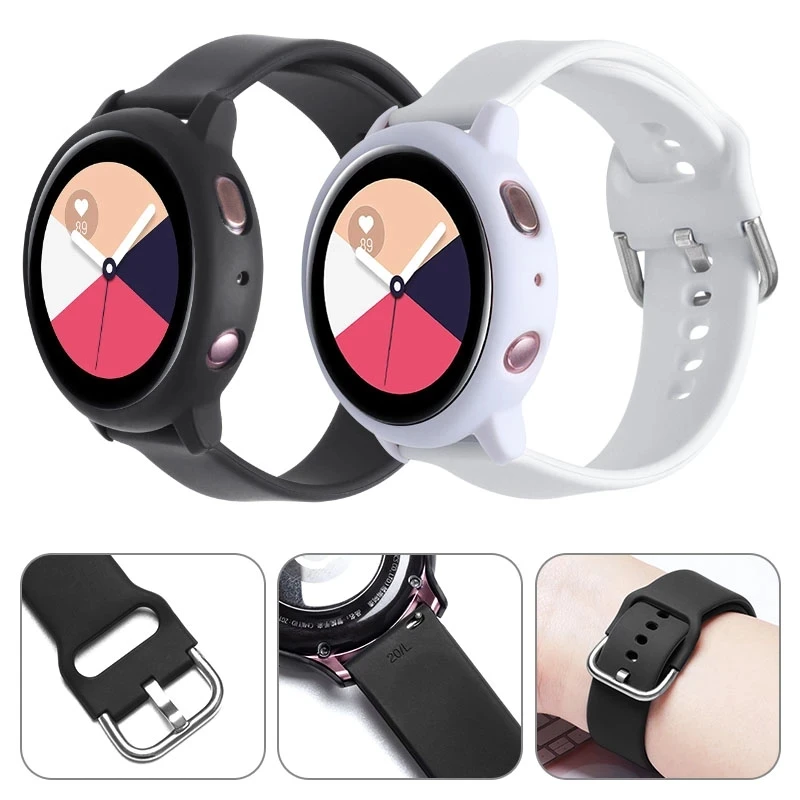 

22mm 20mm strap for SAMSUNG Galaxy Watch3/ Gear S3 41mm 42mm 46mm silicone strap wristband for Amazfit Bip GTR / Active2 strap