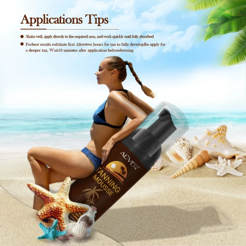Стойкий Бронзовый лосьон для тела с имитацией загара мусс дневного