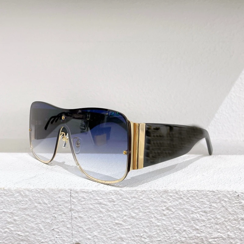 

Frameless Siamese Large Lenses Photochromic Gray Brown Purple Thick Temple Women Sunglasses 6178B Fashion Glasses
