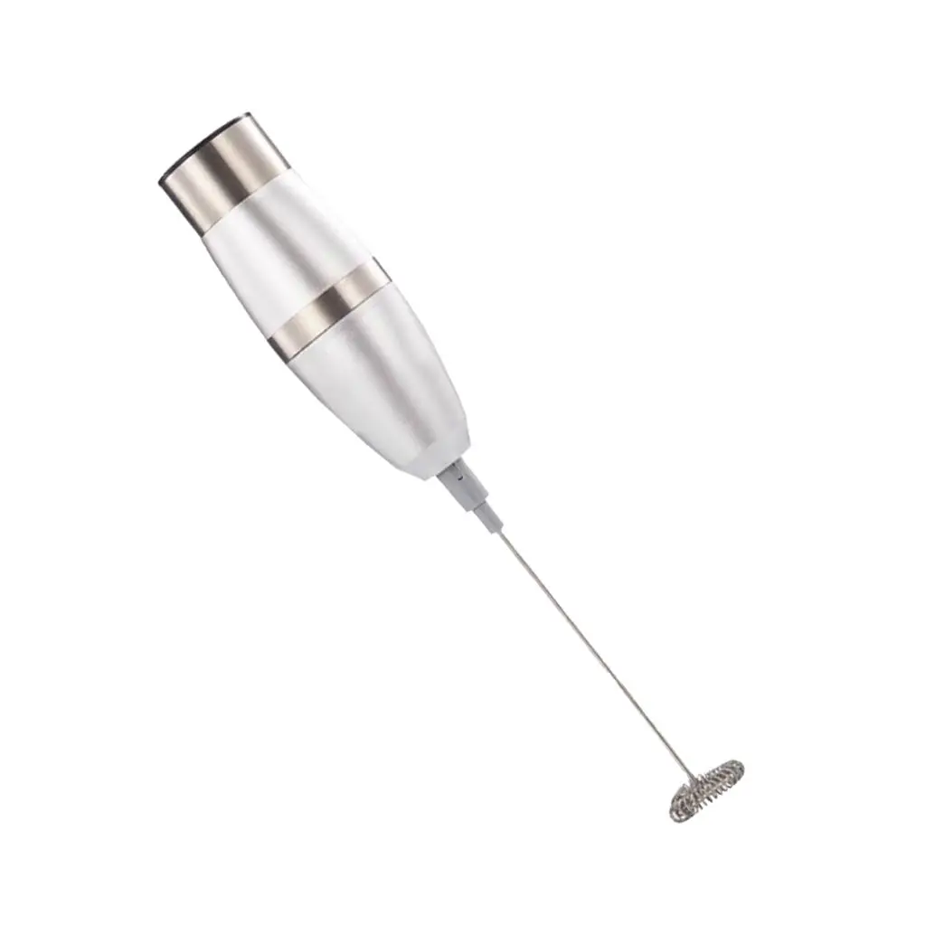 

Egg Milk Frother Handheld Single Spring Whisk Head Powerful Battery