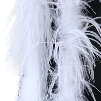 2yards fluffy ostrich feathers boa colorful feather ribbon shawl scarf wedding party dress decoration sewing crafts plume