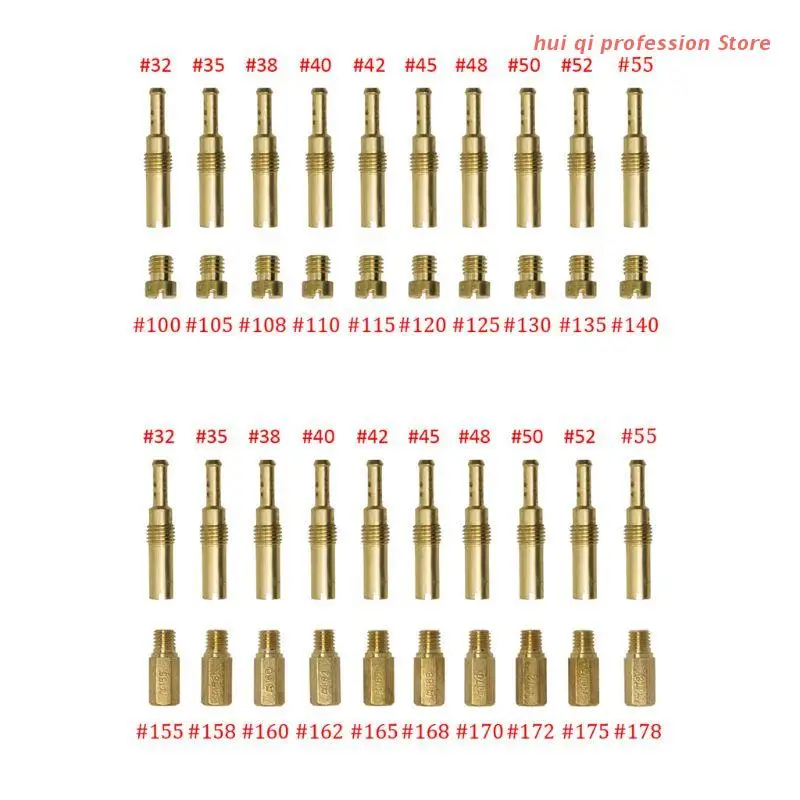

20 шт., основной струйный набор карбюратора с медленным/пилотным струйным набором, замена для GY6 CVK