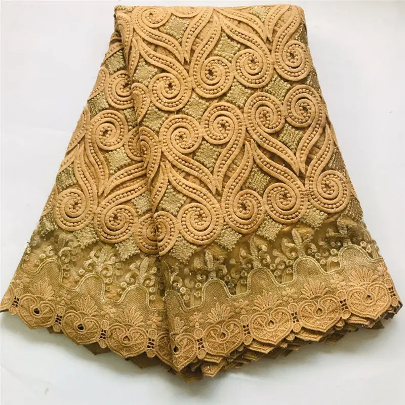 Молочный шелк шнурка африканская сетчатая кружевная ткань французская Высокое