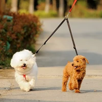 walk 2 two dogs leash coupler nylon double twin lead walking leash for small dogs double leash two way dual pet cat puppy leads