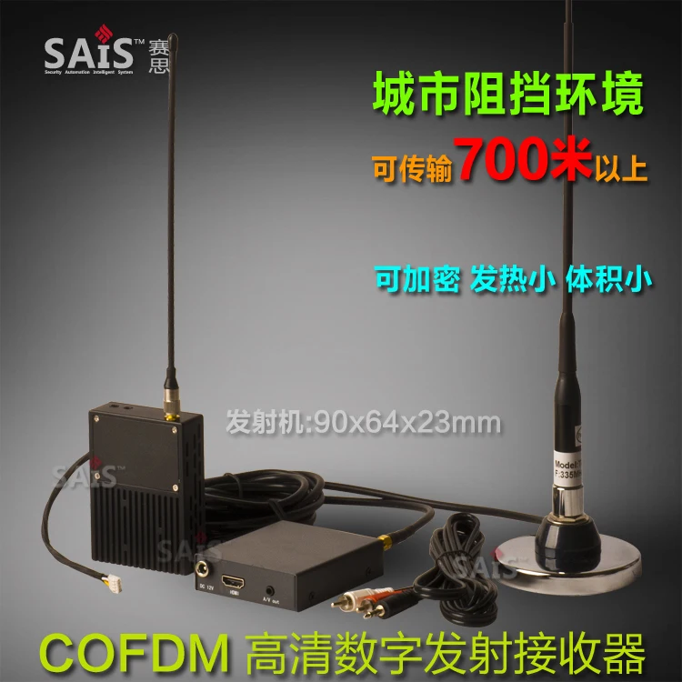 

COFDM Image Transmission Wireless Digital Transmitter and Receiver UAV FPV Aerial Photography High-definition Video Transmission