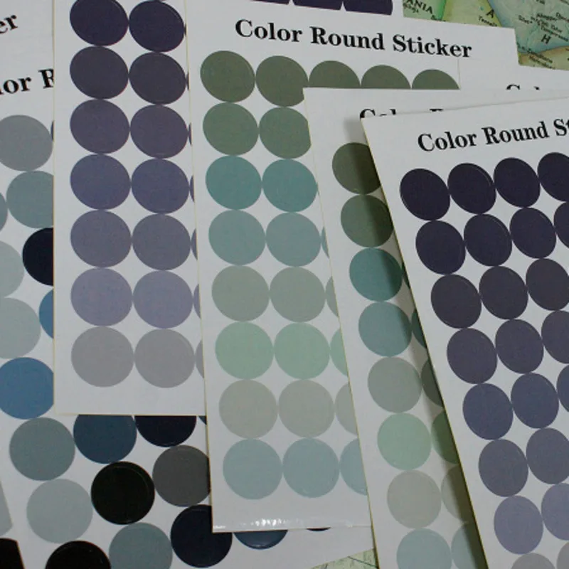 Ins Morandi Color Round Dot Labels Card Photo Envelope Sealing Stickers Notebook Stationery Diy Earth Decorative Sticker | Канцтовары