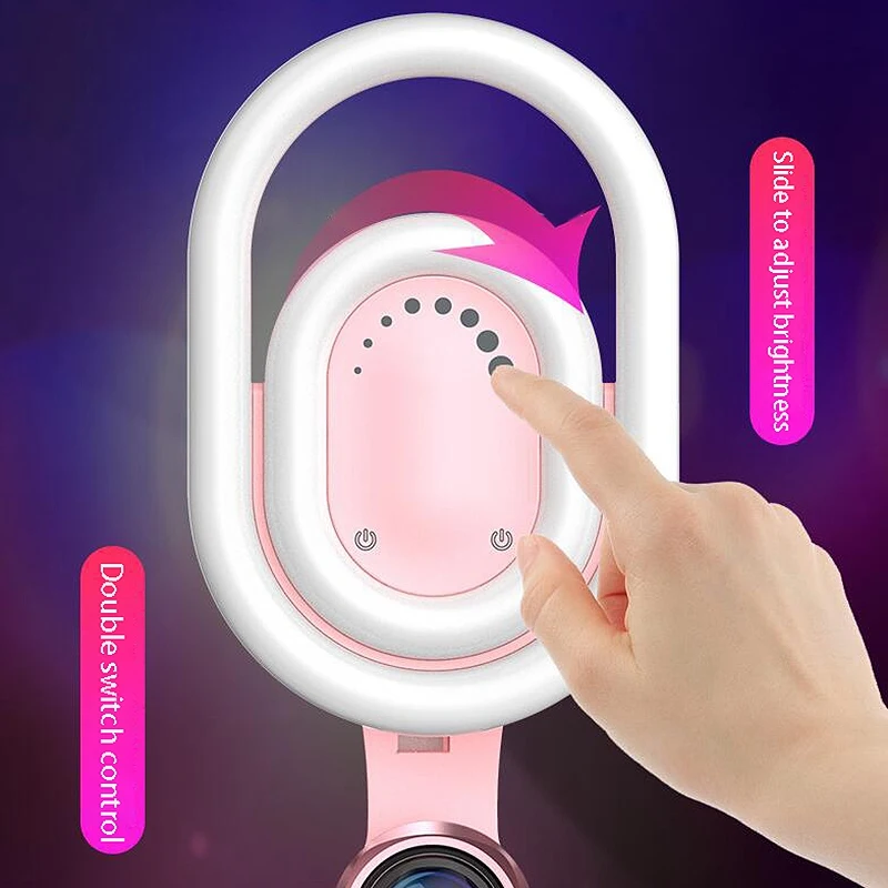 Портативный селфи LED освещение двойной круг заполняющий свет дополнительный с