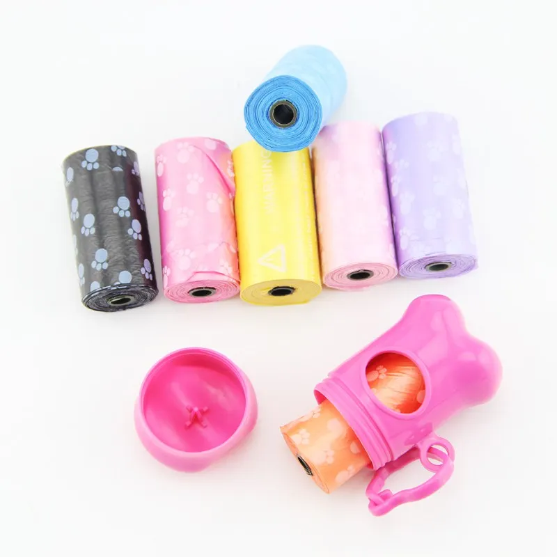 

Pet Trash Plastic Bags Mini Pet Dogs Bags Outdoor Poop Bags Holder with Dispenser Bone Box Pet Cleaning Supplies mascotas