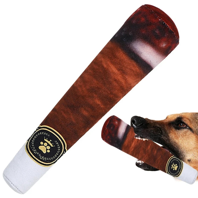 Игрушки для собак пищащий щенок плюшевая игрушка забавная горящая сигара