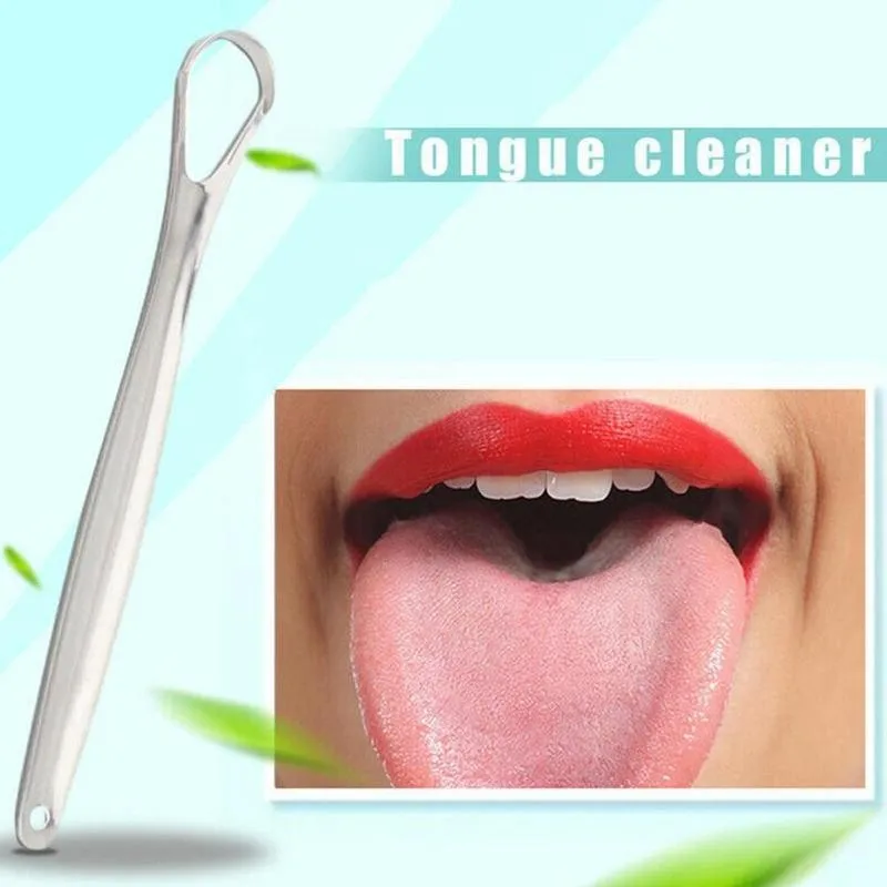 

Tongue Cleaner Steel Set Tongue Scraper Tongue Tool Adult 1PC Tongue Care Bad Scraper Breath Removal Brush T9J1