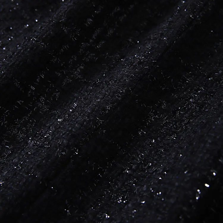 Женский двубортный пиджак из твида черный офисный верхняя одежда весна-осень 2020 |