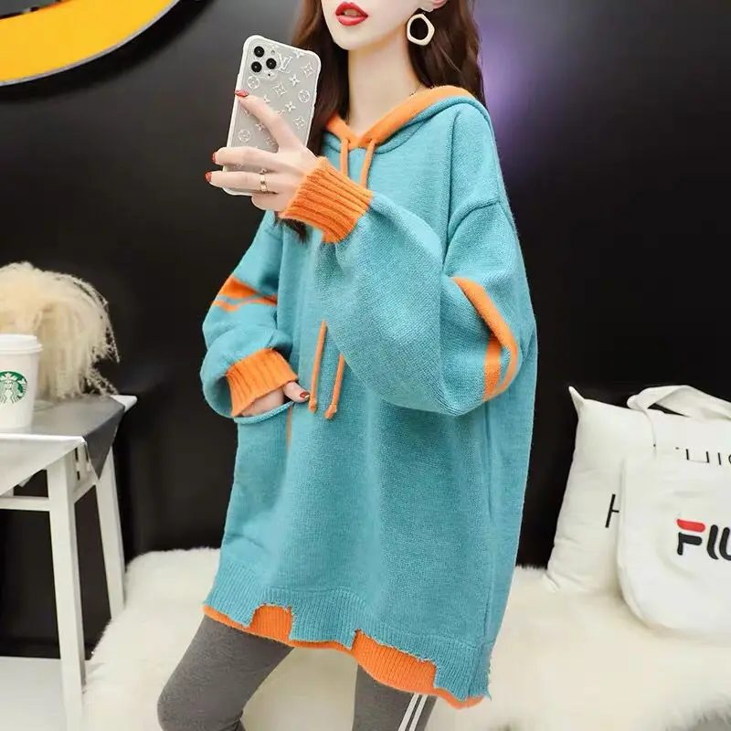 

2020 new autumn and winter Korean style loose lazy style soft waxy knitted top sweater