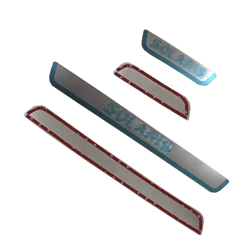 4 шт. наклейки на пороги автомобиля из нержавеющей стали для Hyundai Solaris 2017 2018