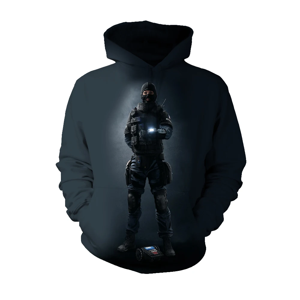Mr.Q 2109 модный бренд Rainbow Six Siege рисунок толстовка с капюшоном том Кленси & #39s одежда