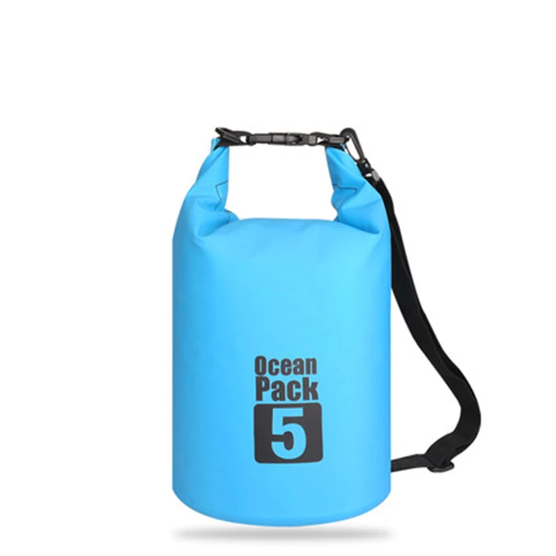 5L light blue 2L/5L Открытый Портативный рафтинг Дайвинг сухой мешок ПВХ водонепроницаемый складной для плавания ming сумка для хранения для речного треккинга сумки для плавания - Цвет: 5L light blue