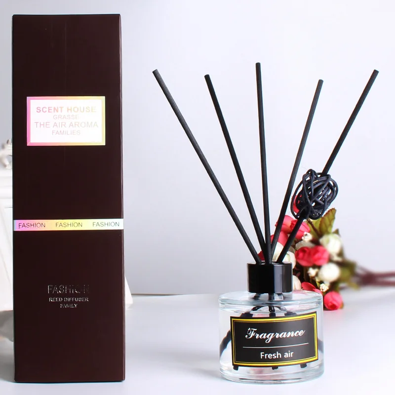 

1PCS 120ml No Fire Aromatherapy Essential Oil Set Reed Oil Diffusers with Fiber Sticks Purifying Air Aroma Diffuser Set
