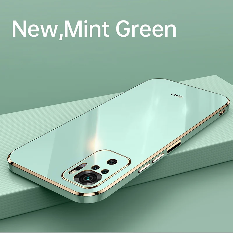 

Luxury Plating Soft Silicon Case For Xiaomi Redmi Note 10 9 Pro Max 8 9S 9T POCO M3 Pro X3 F3 X2 Mi 11 10T Lite 8 9 Square Cover