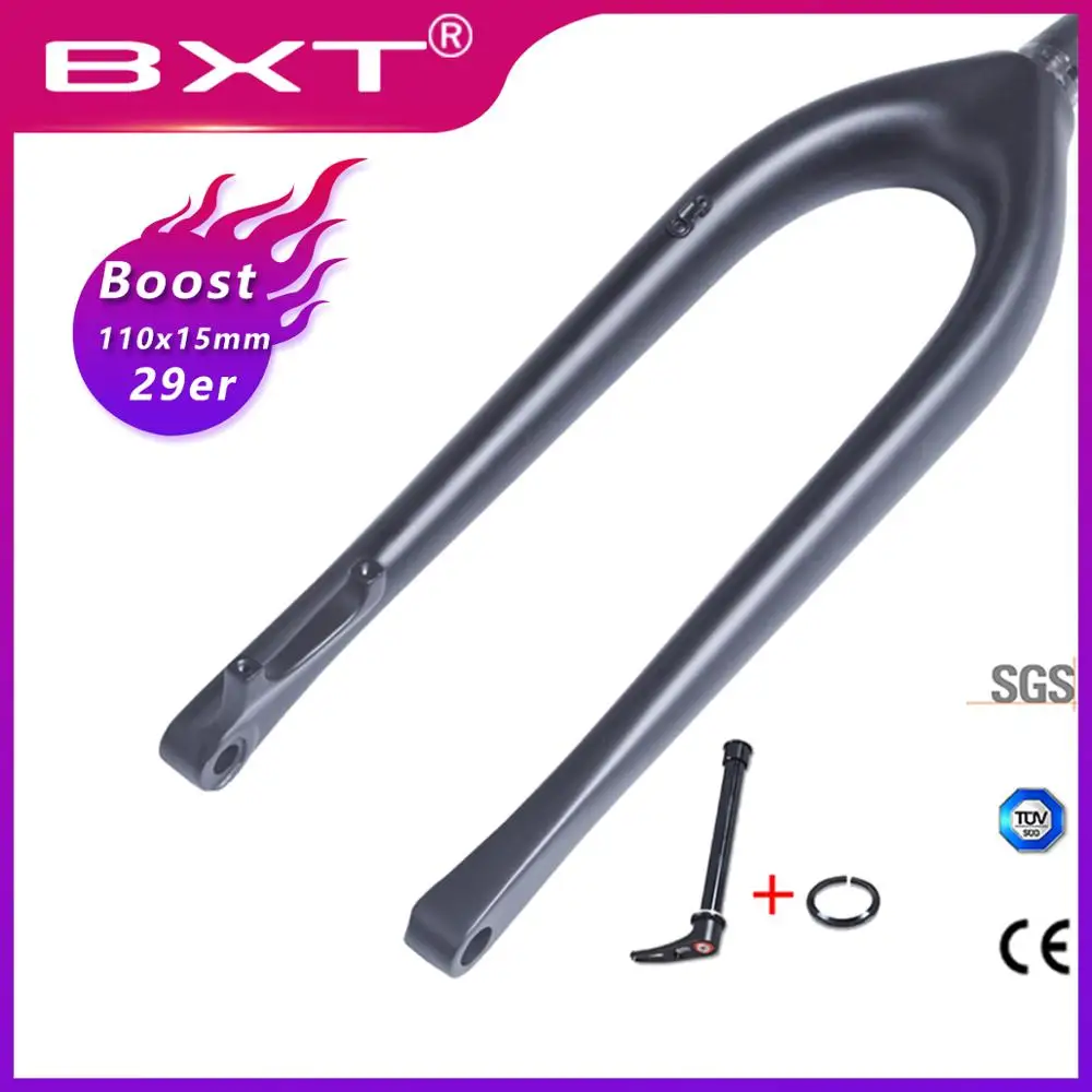 BXT новая Карбоновая вилка MTB Boost 110*15 мм 29er для горного велосипеда 29 дюймов дисковый