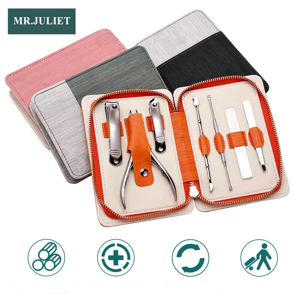 

MR.JULIET 7PCS/SET Nail Clippers Stainless Steel Nail Cutter Toenail File Manicure Trimmer Toenail Clippers for Thick