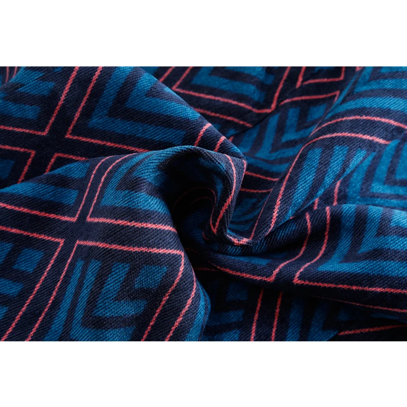 

Midi Skirt For Women Geometric Plaid Print Elastic Waist A Line Mid-Long Skirt Lady Spring 2021 Vintage Casual Harajuku Bottoms