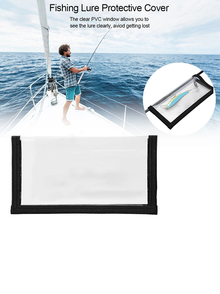 

Fishing Lure Cover Lure Wrap Durable & Clear PVC Keeps Children Pets Fishermen Safe Bait Wrap For Fishing Accessories