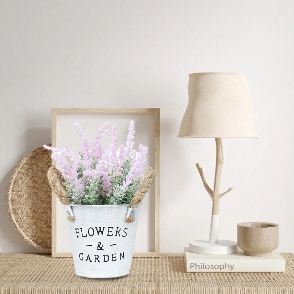 

Hot Sale Lavender Simulation Flower Bonsai Home Creative Fake Flower Potted Coffee Shop Shopping Mall Living Room Deco Ornaments