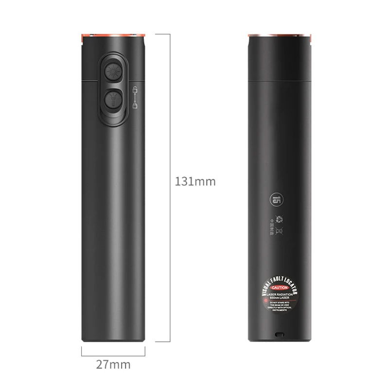 

2020 Red Laser 2in1 Fiber Optical 15MW Light Source LED USB Charging Built-in Lithium Battery 650Nm Lanyard