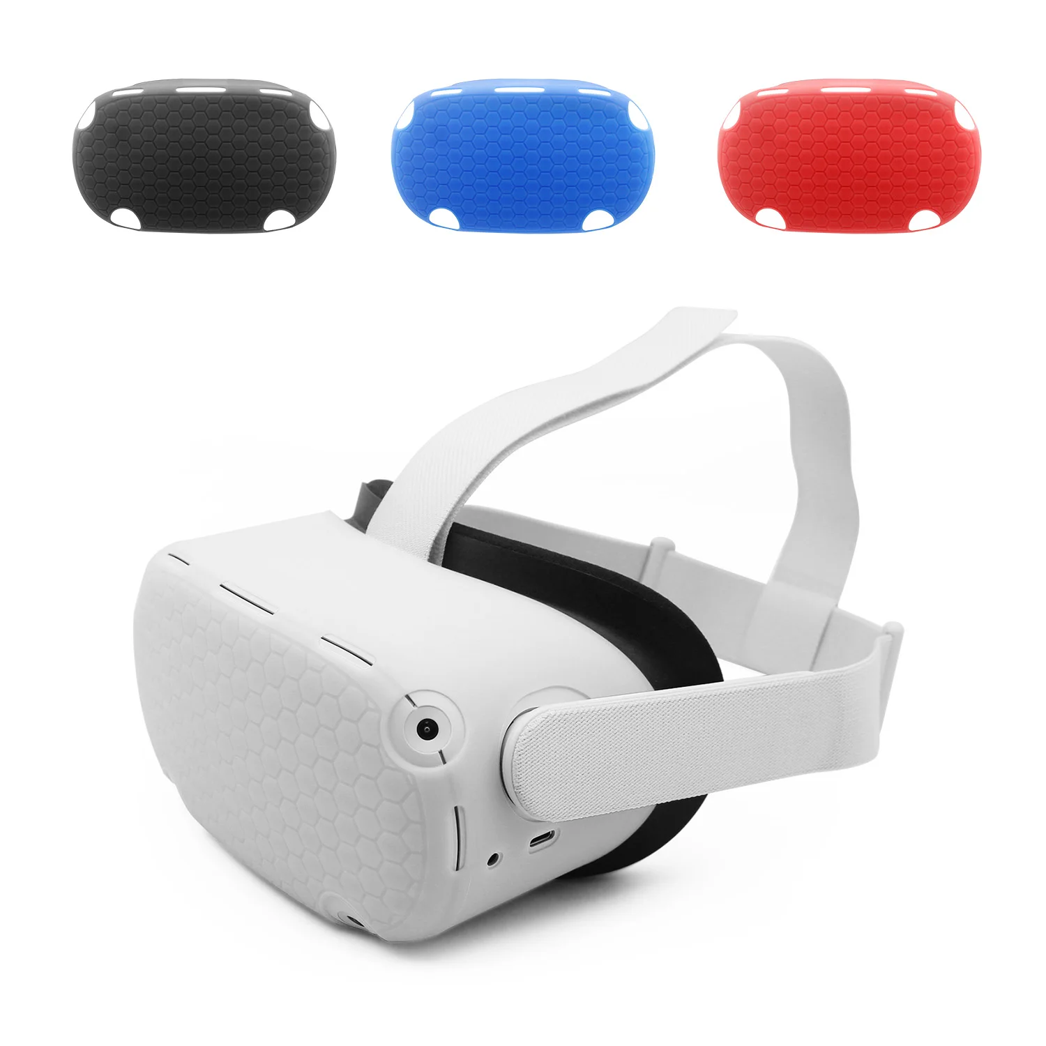 Силиконовый защитный чехол для гарнитуры Oculus Quest 2 VR оболочка на голову шлема