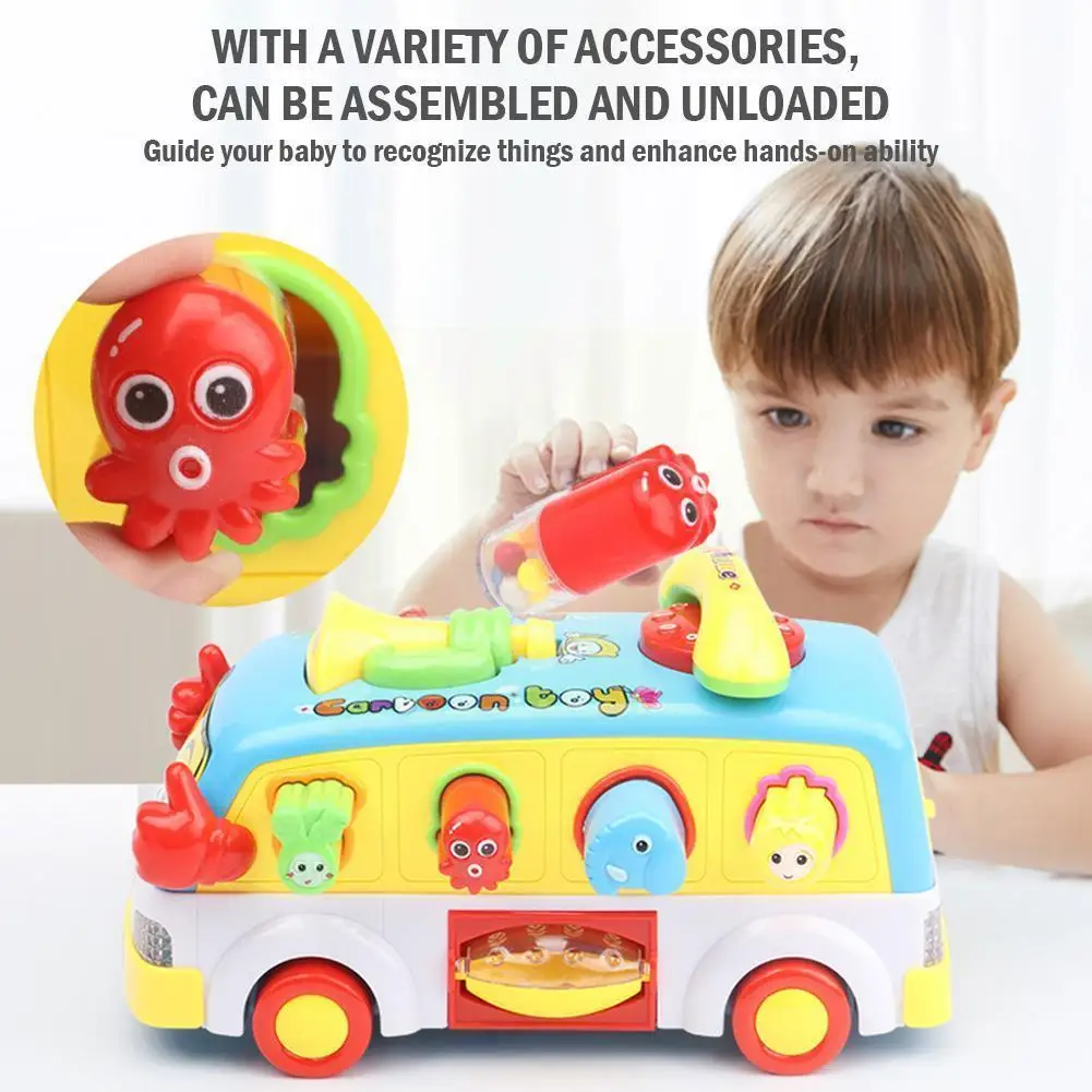 

Игрушка детская Электрическая универсальная, машинка для раннего развития с музыкальными лампочками для мальчиков и девочек 2 - 3 лет, U4g5