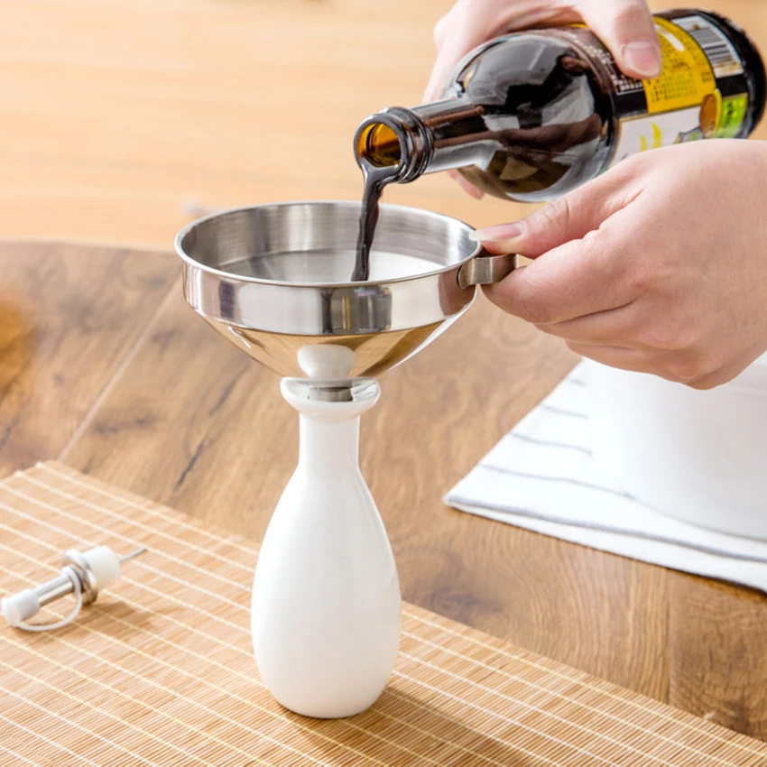 Утолщенная кухонная бытовая Воронка Из Нержавеющей Стали для масла вина
