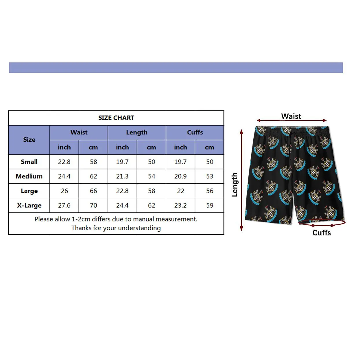 

Newcastle United FC Boys And Girls Shorts Summer Beach Loose Casual Pants