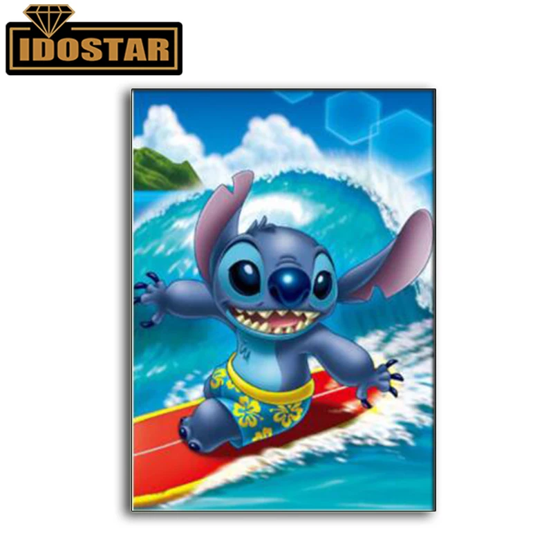 Новый 5d Diy алмазная живопись мультфильм Лило &amp стежок картина полный квадратный