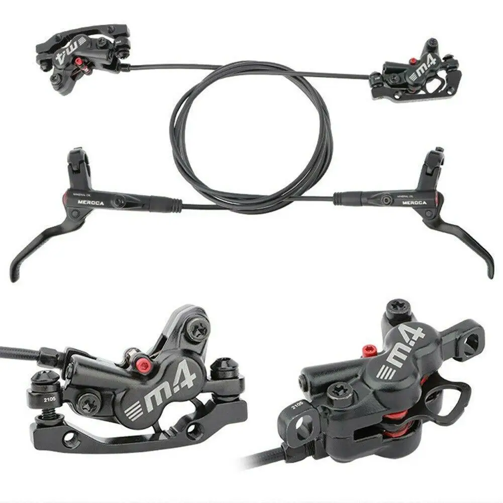 

Гидравлический дисковый тормоз для горного велосипеда, 160 мм, 4 поршня, передний правый/левый задний тормоз, 800 / 1400 мм, велосипедный масляный ...