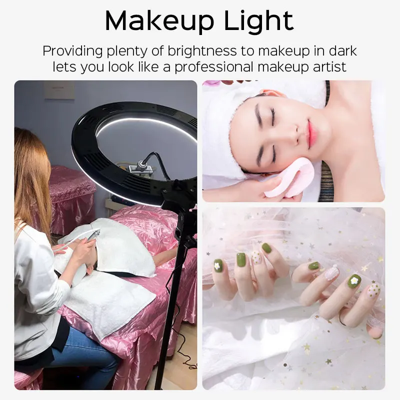 14 inch 35cm Photography LED Selfie Ring Light Photo Studio Camera Light With Phone Holder Tripod Stand For Makeup Video Live