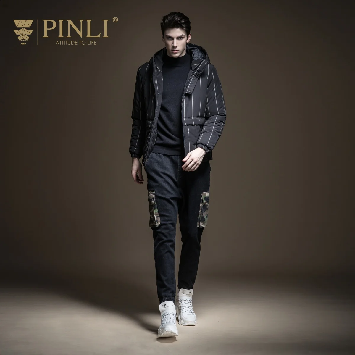 Jean Elastic Waist Slim Pinli Product Made 2019 Winter New Men's Cultivate Morality And Feet Stitching Cowboy Pants B194216361 | Мужская