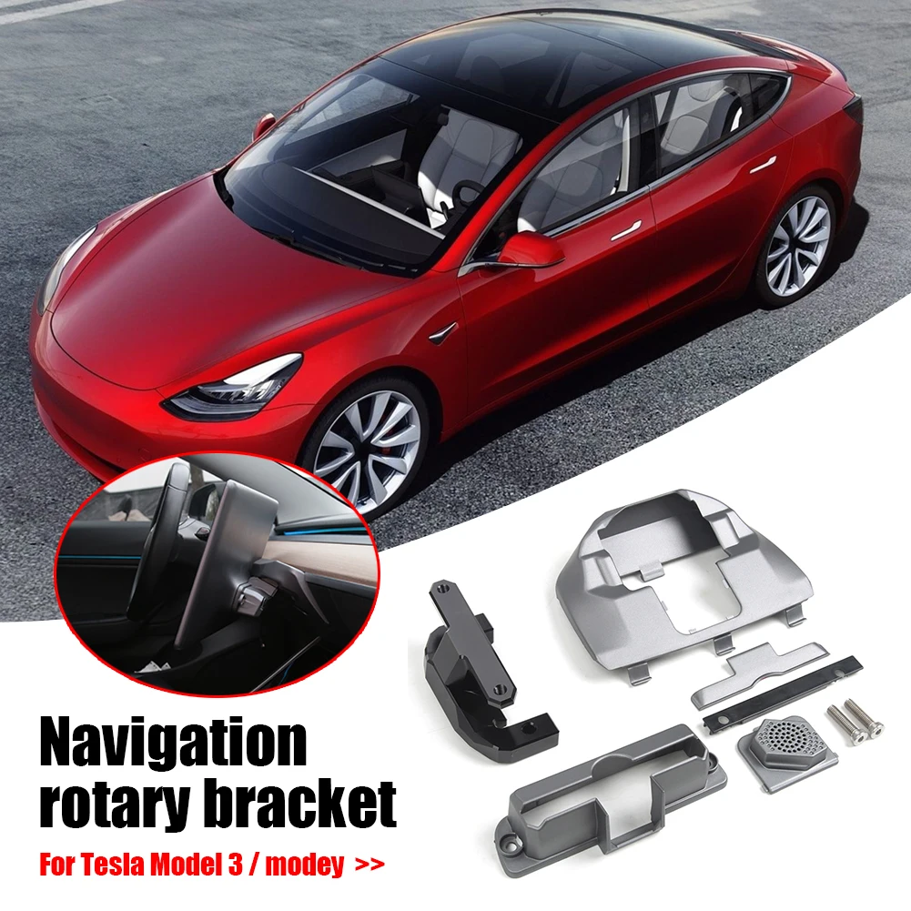 

Navigation Screen Rotating Holder Swivel Mount Bracket Aluminum alloy+ABS for Tesla Model 3 Y Interior Accessories 250*235*80mm