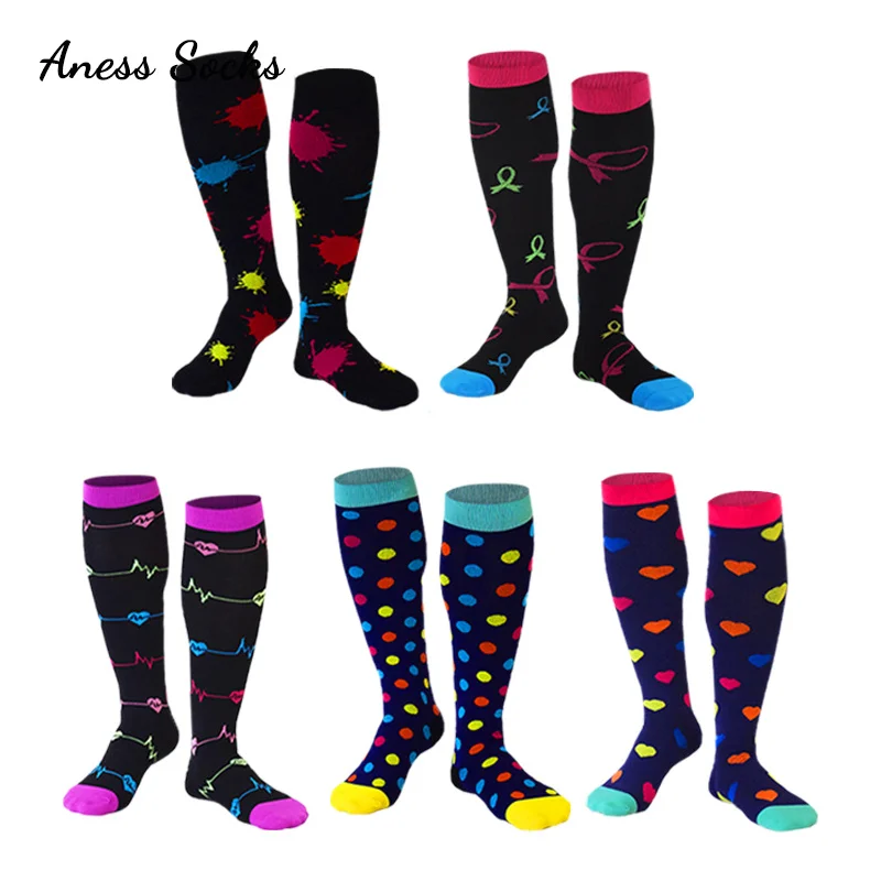

1 Pair Of Unisex Compression Socks Elastic Stockings Sports Socks Men Women Varicose Vein Prevention Running Socks -40