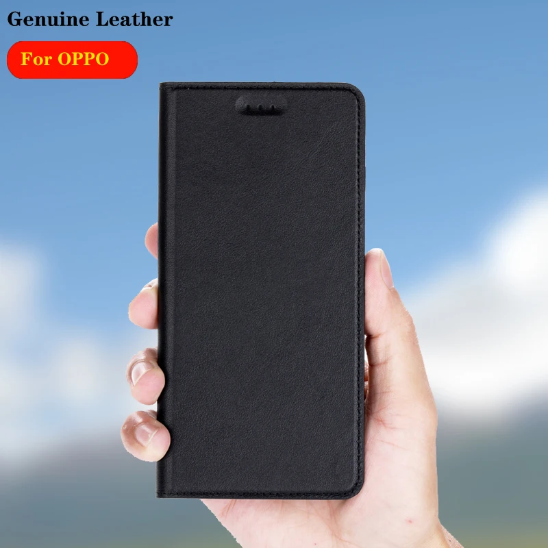 

Genuine Leather Flip Case for Oppo A54 A5 A9 2020 A53 A73 A52 A72 A92 A91 A92S A15 Find X3 X2 NEO Reno 5 3 Pro 4 Lite Cover Case